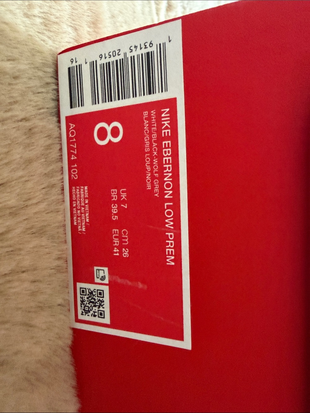 Nike Men’s Ebernon low premium wolf grey dunks NEW size 8 - Picture 7 of 7
